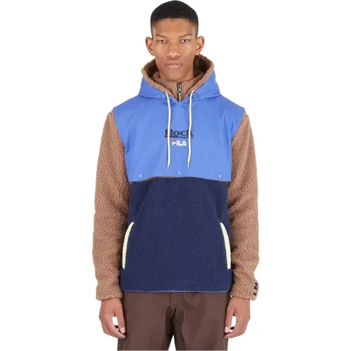 Borg Hybrid Hooded Sweatshirt , unisex, Größe: L - Fila - Modalova