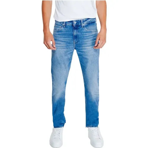 Blaue Jeans mit Reißverschluss , Herren, Größe: W30 L32 - Calvin Klein Jeans - Modalova