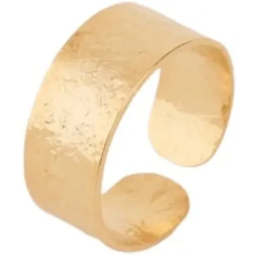 Verstellbarer Vergoldeter Dicker Ring - Malababa - Modalova