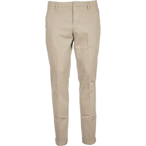 Slim Cut Chinos with Belt Loops , male, Sizes: W32, W31, W34, W30, W35, W33 - Dondup - Modalova