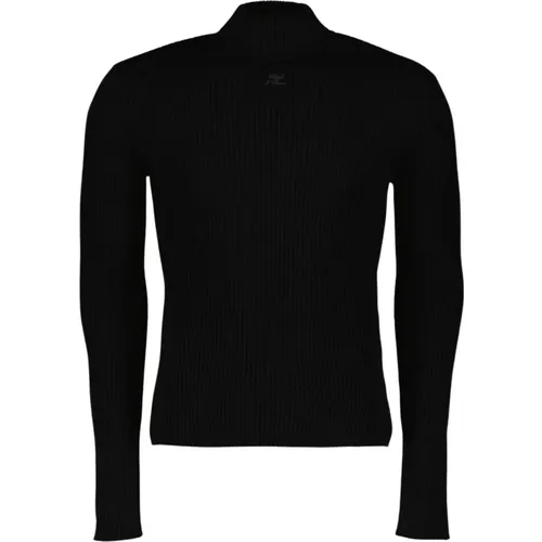 Gerippter Rollkragenpullover , Herren, Größe: M - Courrèges - Modalova