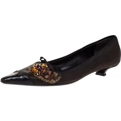 Pre-owned Leather heels , female, Sizes: 3 1/2 UK - Prada Vintage - Modalova