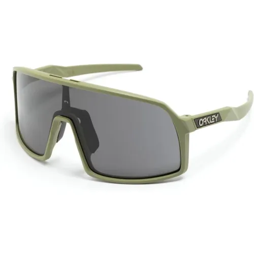 Schwarze Shield Frame Sonnenbrille Blaue Gläser - Oakley - Modalova