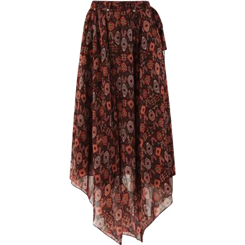 Patterned silk skirt , female, Sizes: M - Ulla Johnson - Modalova