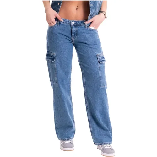 Baggy Cargo Jeans mit niedriger Taille für Damen , Damen, Größe: W26 - Calvin Klein Jeans - Modalova