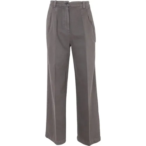 High Rise Wide Leg Trousers , female, Sizes: L, XS, M - A.p.c. - Modalova