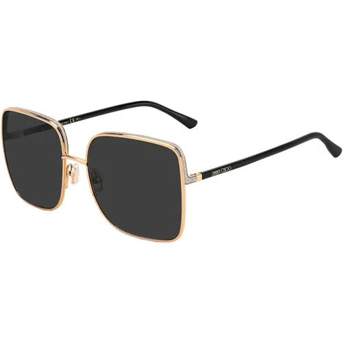 Gold/Grey Aliana/S Sunglasses , female, Sizes: 59 MM - Jimmy Choo - Modalova