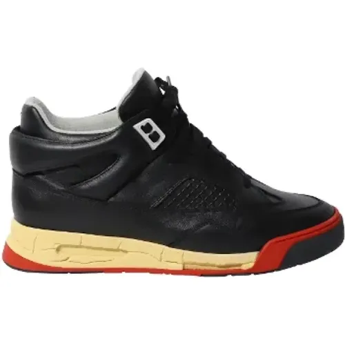 Pre-owned Leather sneakers , male, Sizes: 9 UK - Maison Margiela Pre-owned - Modalova