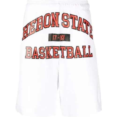 Men's Clothing Shorts White Red Ss23 , male, Sizes: S, M - Heron Preston - Modalova