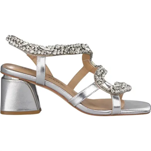 Snake Sandal with Square Heel , female, Sizes: 6 UK, 5 UK, 3 UK, 9 UK, 4 UK, 7 UK - Alma en Pena - Modalova