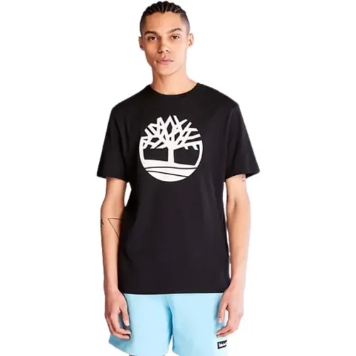 Bio-Baumwoll T-Shirt mit Baum-Logo , Herren, Größe: M - Timberland - Modalova
