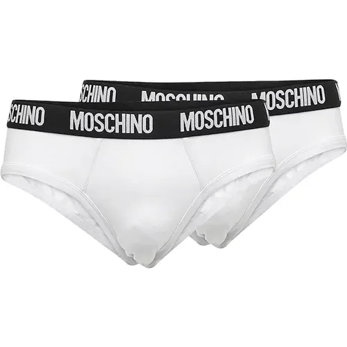 Weiße Herrenunterwäsche mit Logo-Band , Herren, Größe: 2XL - Moschino - Modalova