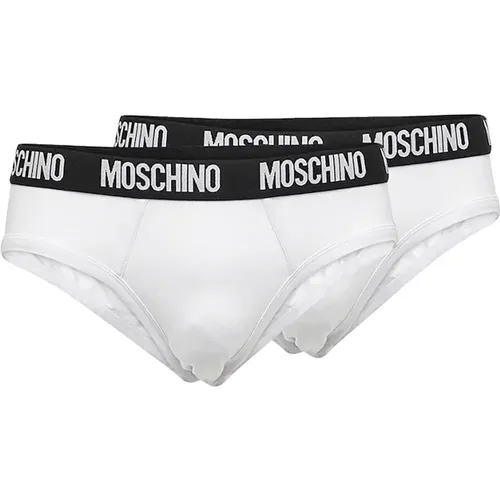 Weiße Herrenunterwäsche mit Logo-Band , Herren, Größe: M - Moschino - Modalova