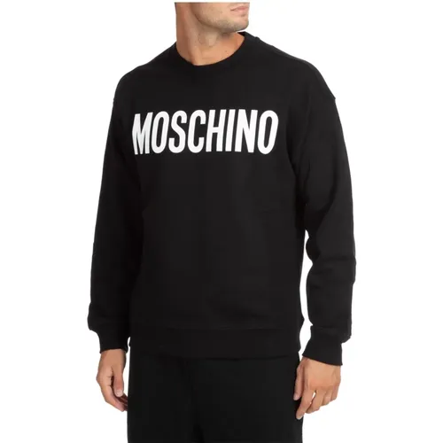 Gemusterten Logo Sweatshirt , Herren, Größe: 2XL - Moschino - Modalova