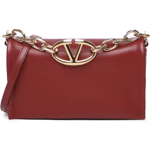 VLogo Schultertasche in tiefem Scarlett - Valentino Garavani - Modalova