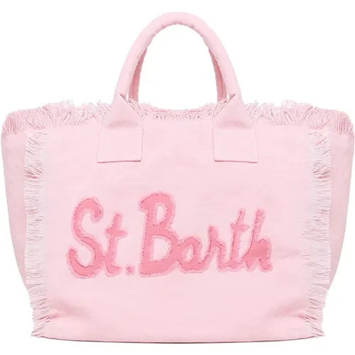 Chic Tote Bag with Logo Patch , female, Sizes: ONE SIZE - MC2 Saint Barth - Modalova