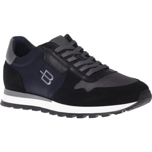 Trainers in black and grey suede and fabric , Herren, Größe: 41 EU - Baldinini - Modalova