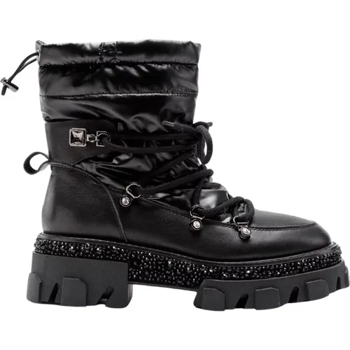 Platform Heel Ankle Boots with Round Toe , female, Sizes: 8 UK, 7 UK, 6 UK, 5 UK, 4 UK - Alma en Pena - Modalova