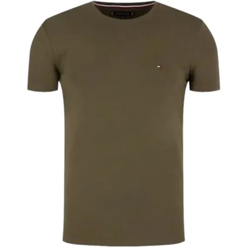 Slim Fit Stretch Tee für Herren , Herren, Größe: XL - Tommy Hilfiger - Modalova