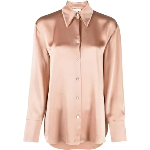 Long sleeve ruched bk blouse , female, Sizes: XL - Vince - Modalova