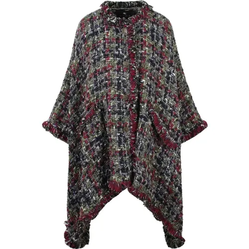 Tweed Poncho Cape Fw24 , female, Sizes: ONE SIZE - ETRO - Modalova