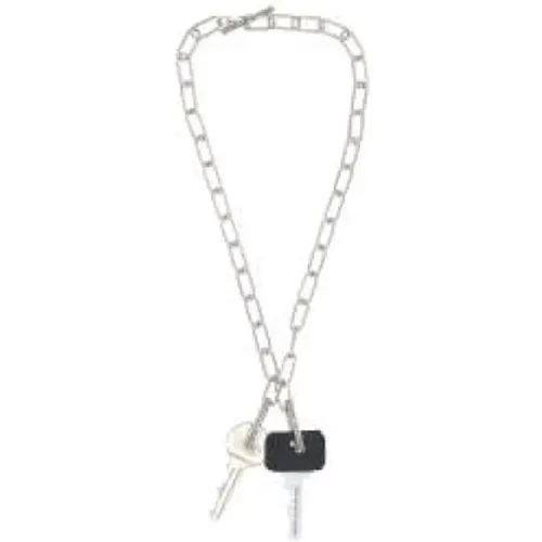 Schlüsselanhänger Halskette Silber Anhänger - MM6 Maison Margiela - Modalova
