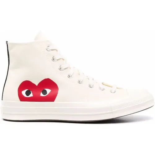 Weiße Heart Ct70 Hi Top Sneakers , Herren, Größe: 40 EU - Comme des Garçons Play - Modalova