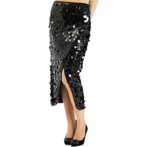 Sequin midi skirt , female, Sizes: L, M, S - Alma en Pena - Modalova