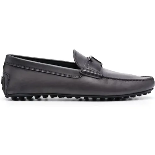 Calfskin Loafer with Band Detail , male, Sizes: 9 1/2 UK, 7 1/2 UK, 6 1/2 UK, 6 UK, 8 UK, 7 UK, 9 UK, 10 UK - TOD'S - Modalova