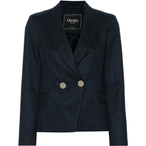 Metallic Pinstripe Jacket , female, Sizes: 2XS, S, M - Liu Jo - Modalova