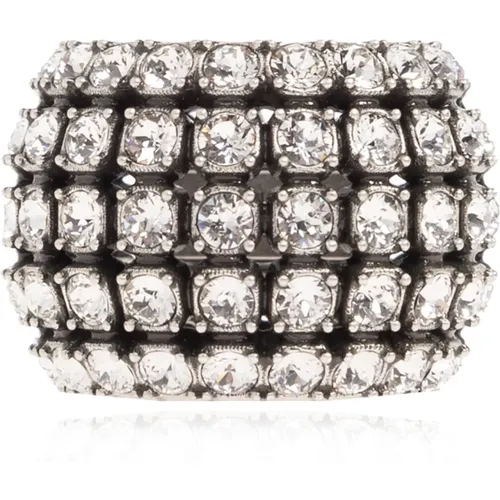 Glamouröser ring mit Kristallverzierung , Damen, Größe: 60 MM - Balenciaga - Modalova