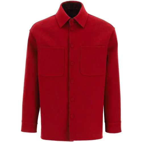 Wool FF Monogram Jacket , male, Sizes: M - Fendi - Modalova