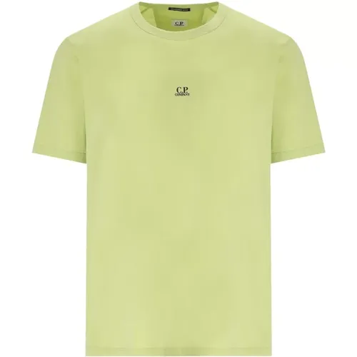 Leichtes Jersey Weiß Birne T-Shirt , Herren, Größe: L - C.P. Company - Modalova