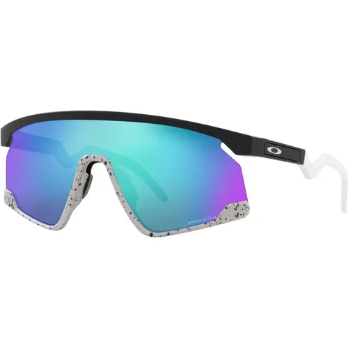 Matte Black Sunglasses with Prizm Sapphire , unisex, Sizes: 39 MM - Oakley - Modalova