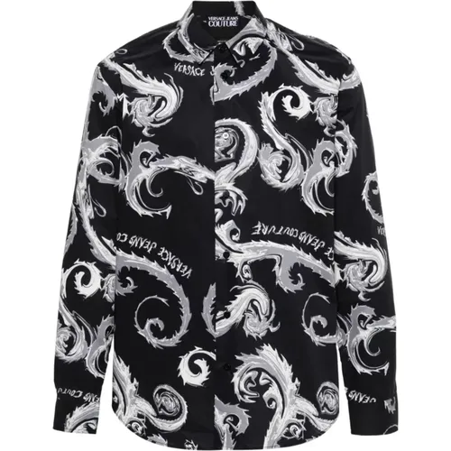 Chromo Couture Print Shirt , male, Sizes: L, 2XL - Versace Jeans Couture - Modalova