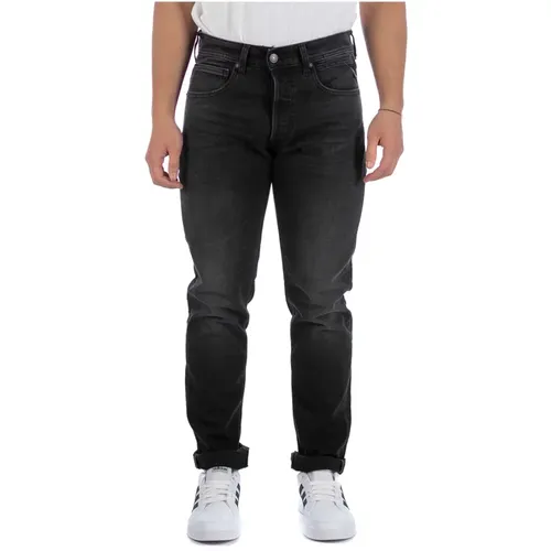 Grover Schwarze Jeans , Herren, Größe: W29 L32 - Replay - Modalova