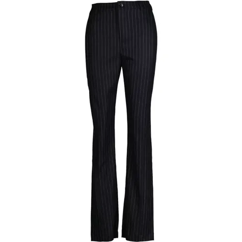 Stylish Noella Dark Striped Pants , female, Sizes: S, M - Amaya Amsterdam - Modalova