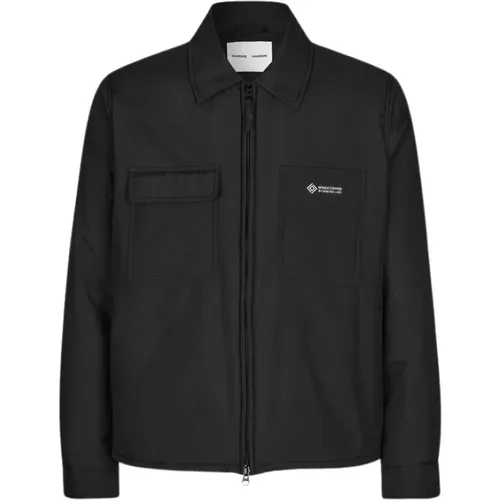 Windproof PrimaLoft Jacket with Pockets , male, Sizes: XL, M, L - Samsøe Samsøe - Modalova