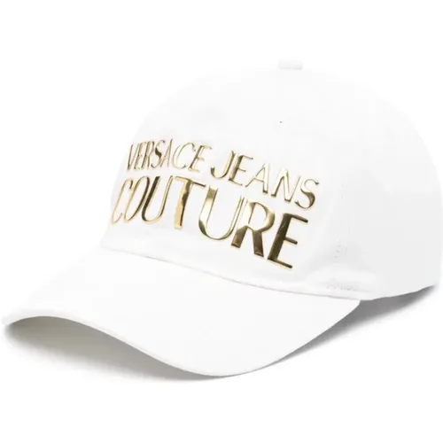 Weiße Baumwolle Dickere Druck Hüte - Versace Jeans Couture - Modalova