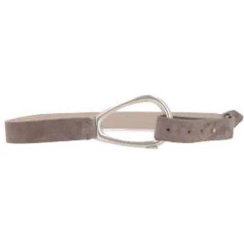 Suede Oval Buckle Belt , female, Sizes: S - BRUNELLO CUCINELLI - Modalova