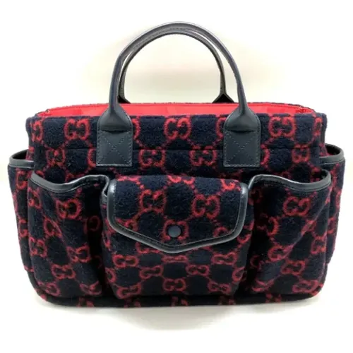 Pre-owned Navy Wool Gucci Bag , female, Sizes: ONE SIZE - Gucci Vintage - Modalova