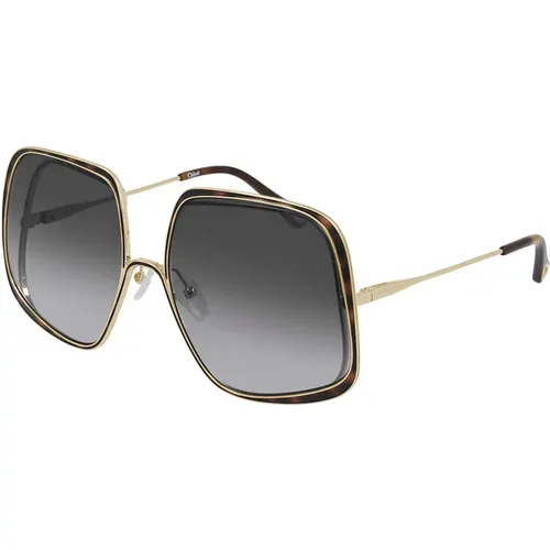 Sonnenbrille Gold Grau Ch0035Sa-001 , Damen, Größe: 62 MM - Chloé - Modalova