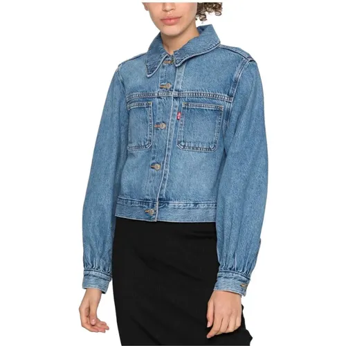 Levi's, Jeansjacke , Damen, Größe: L - Levis - Modalova