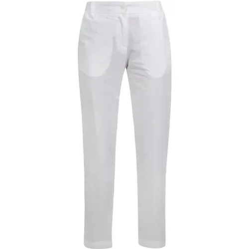 Gerade geschnittene Hose in Weiß , Damen, Größe: M - Ottod'Ame - Modalova