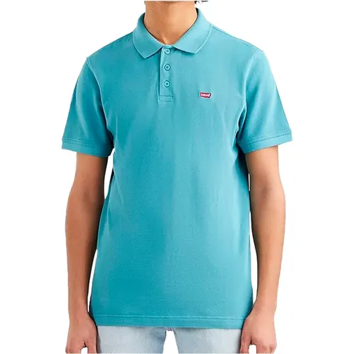 Levi's, Türkises Polo-Shirt mit Logo , Herren, Größe: 3XL - Levis - Modalova