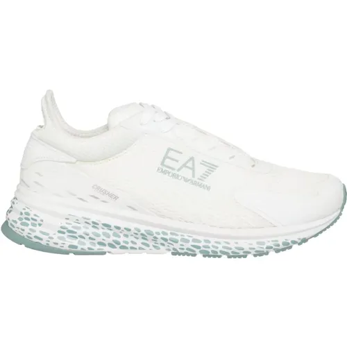 Plain Lace Closure Sneakers , male, Sizes: 6 UK - Emporio Armani EA7 - Modalova
