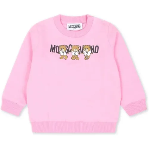 Teddy Print Crewneck Sweatshirt - Moschino - Modalova