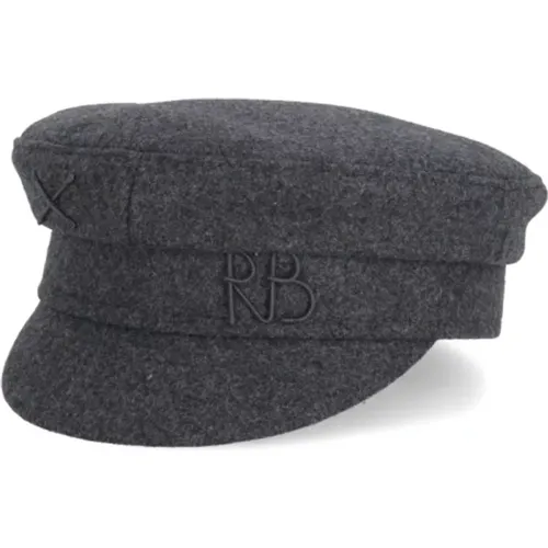 Dark Grey Wool Hat with Logo , female, Sizes: S, M - Ruslan Baginskiy - Modalova