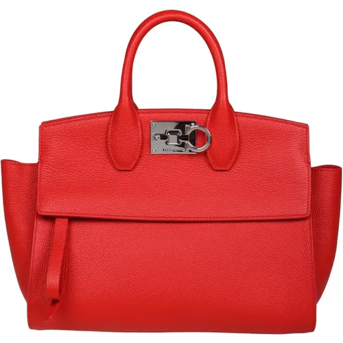 Flame Leather Handbag , female, Sizes: ONE SIZE - Salvatore Ferragamo - Modalova
