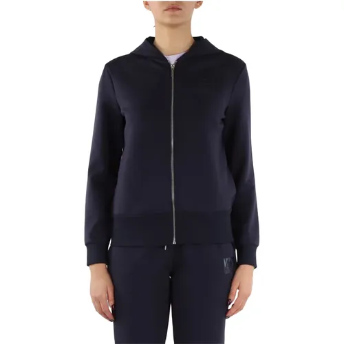 Scuba Fabric Zip Sweatshirt , female, Sizes: XS, L - Armani Exchange - Modalova